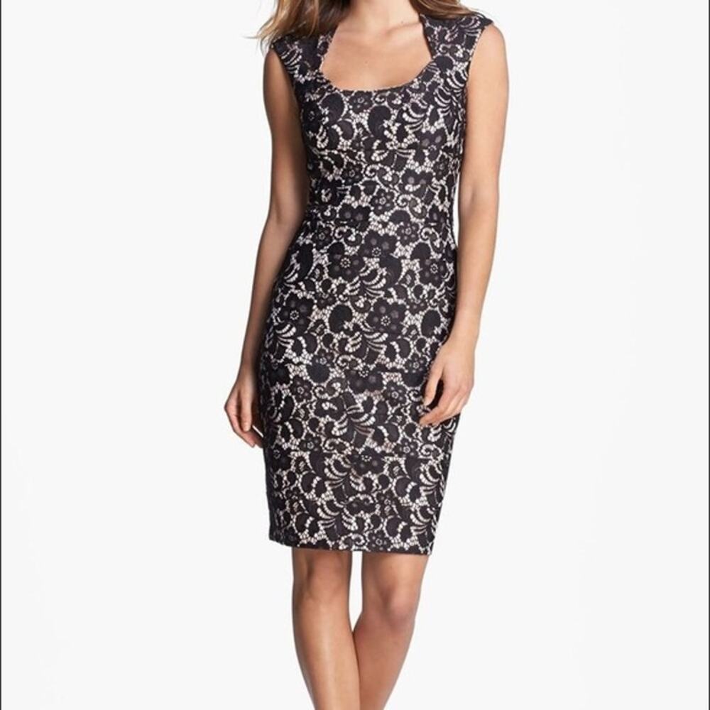 Jax lace feminine romantic angelic whimsical goth bodycon sleeveless‎ dress 2
